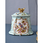 Шкатулка голубого цвета с рисунком и состаренным эффектом Eden Garden варинант исполнения - 4 | Loft Concept в Уфе