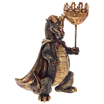 Подсвечник в виде дракона Dragon candlestick Green Gold Brown L or R варинант исполнения - 8 | Loft Concept в Уфе