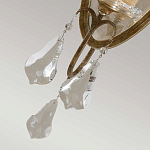 Бра с овальным зеркальным основанием с лампой в виде свечи и хрустальными подвесками Feiss варинант исполнения - 4 | Loft Concept в Уфе