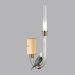 Бра с прозрачной изогнутой трубкой и декоративной фигуркой птицы Ganthea варинант исполнения - 3 | Loft Concept в Уфе