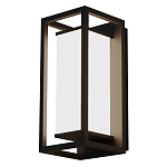 Уличный настенный светильник прямоугольный с чёрной рамкой Высота 35 см Geometric Glow варинант исполнения - 1 | Loft Concept в Уфе