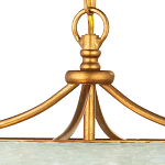 Подвесной светильник с каскадом из стеклянных декоративных элементов на золотом каркасе Shining Sea Glass варинант исполнения - 2 | Loft Concept в Уфе