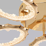 Потолочная люстра с 5-ю светодиодными лампами с золотистым каркасом Ring of Fire варинант исполнения - 3 | Loft Concept в Уфе