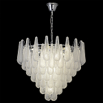 Люстра с подвесками из рифленного стекла в форме капель Textured Glass Chandelier варинант исполнения - 5 | Loft Concept в Уфе
