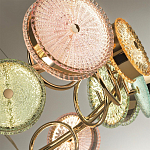 Люстра с плафонами из разноцветного стекла Glass Peonies варинант исполнения - 4 | Loft Concept в Уфе