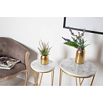 Столик дизайнерский Beige marble варинант исполнения - 3 | Loft Concept в Уфе