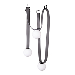 Подвесной светильник с серыми кожаными ремнями и белыми стеклянными плафонами в виде шаров Flos Wireline Lighting варинант исполнения - 3 | Loft Concept в Уфе