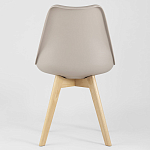 Стул с основой из пластика и мягким сиденьем Arvika Beige варинант исполнения - 4 | Loft Concept в Уфе