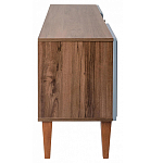 ТВ-тумба серая из массива бука с 2-мя дверками и ящиком Wenge Light варинант исполнения - 3 | Loft Concept в Уфе