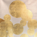 Обои ручная роспись в стиле Арт-деко Namban Colourway SC-289 on gold gilded paper варинант исполнения - 2 | Loft Concept в Уфе