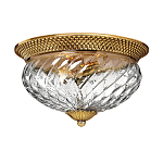 Потолочный светильник цвета латунь с прозрачным рифленым плафоном в форме чаши Hinkley варинант исполнения - 1 | Loft Concept в Уфе