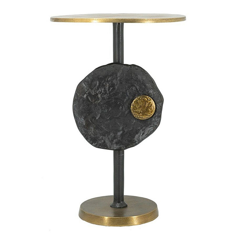 Столик приставной с абстрактным основанием и акцентом в виде золотистого диска Heavenly Space  в Уфе | Loft Concept 