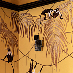 Обои с вышивкой ручной работы Étienne Original colourway on wool sateen варинант исполнения - 6 | Loft Concept в Уфе