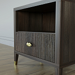 Прикроватная тумбочка с полкой Elsa Dreams Walnut  варинант исполнения - 3 | Loft Concept в Уфе