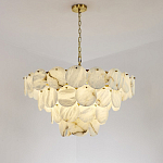 Люстра подвесная четырехъярусная с подвесками в форме дисков Cryptocrystalline Stone варинант исполнения - 7 | Loft Concept в Уфе