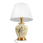 Настольная лампа бежевая с изображением птиц Slip Away варинант исполнения - 3 | Loft Concept в Уфе