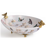 Белое фарфоровое блюдо с изображением бабочек Eden Garden варинант исполнения - 4 | Loft Concept в Уфе