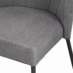 Стул серый с широкой закругленной спинкой Chair Gray Attractive варинант исполнения - 7 | Loft Concept в Уфе