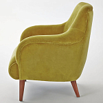 Кресло велюровое горчичного цвета Diaspro Mustard Armchair варинант исполнения - 4 | Loft Concept в Уфе