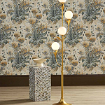 Торшер с золотым каркасом в виде стебля с листьями Inspired by Nature варинант исполнения - 4 | Loft Concept в Уфе
