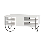 Стол журнальный прямоугольной формы с 2-мя полками белого цвета NORFOLK WHITE варинант исполнения - 1 | Loft Concept в Уфе