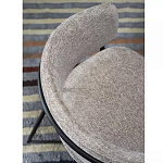 Стул полукруглый с каркасом из металла и мягким сиденьем и спинкой Soft Chenille варинант исполнения - 7 | Loft Concept в Уфе