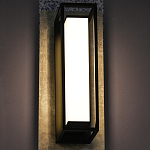 Уличный настенный светильник прямоугольный с чёрной рамкой Geometric Glow варинант исполнения - 2 | Loft Concept в Уфе