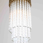 Подвесной светильник с прозрачными стеклянными подвесками и металлическим основанием Nembus варинант исполнения - 3 | Loft Concept в Уфе