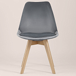 Стул с мягким велюровым сиденьем Arvika Grey варинант исполнения - 3 | Loft Concept в Уфе