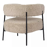 Кресло полукруглое мягкое с буклированной обивкой Armchair with Boucle Upholstery варинант исполнения - 1 | Loft Concept в Уфе