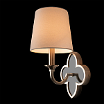 Бра с белым текстильным абажуром и фигурным основанием с зеркальной вставкой Vitorino варинант исполнения - 21 | Loft Concept в Уфе