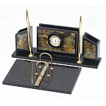 Настольный письменный набор из камня офиокальцит и змеевик Successful Leader варинант исполнения - 2 | Loft Concept в Уфе