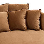 Кушетка круглая с обивкой из велюра коричневая Milky Brown Chair варинант исполнения - 6 | Loft Concept в Уфе