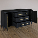 Буфет Primo с тремя ящиками и двумя фасадами Черный дуб варинант исполнения - 6 | Loft Concept в Уфе