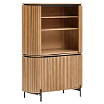 Буфет высокий из дерева манго и металла с открытыми полками и 2-мя дверцами Toinette варинант исполнения - 1 | Loft Concept в Уфе