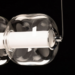 Люстра линейная с 6-ю прозрачными стеклянными плафонами округлой формы HANDLE GRAPE варинант исполнения - 10 | Loft Concept в Уфе