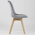 Стул с мягким велюровым сиденьем Arvika Grey варинант исполнения - 2 | Loft Concept в Уфе