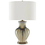 Настольная лампа фарфоровая с тканевым абажуром Caramel  варинант исполнения - 2 | Loft Concept в Уфе