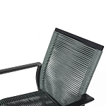 Стул темно-серый с высокой плетеной спинкой и сиденьем Braided Strength варинант исполнения - 8 | Loft Concept в Уфе