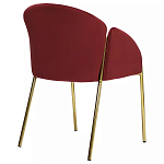Стул бордовый на золотистых ножках Burgundy Chair варинант исполнения - 3 | Loft Concept в Уфе