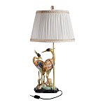 Настольная лампа с абажуром и основанием в виде двух цапель Porcelain Heron Lamp варинант исполнения - 2 | Loft Concept в Уфе