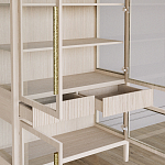 Витрина Primo со стеклянными фасадами и буфетом шпон Светлый дуб варинант исполнения - 7 | Loft Concept в Уфе