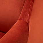 Дизайнерское кресло оранжевое в мягкой велюровой обивке Granger Armchair Orange варинант исполнения - 4 | Loft Concept в Уфе