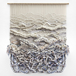 Дизайнерское современное текстильное панно Жемчуг варинант исполнения - 2 | Loft Concept в Уфе