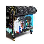 Кресло "Баския и Уорхол" Basquiat Warhol graffiti chair натуральная кожа варинант исполнения - 3 | Loft Concept в Уфе