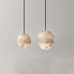 Подвесной светильник светодиодный с плафоном сферической формы Stone Helios варинант исполнения - 2 | Loft Concept в Уфе