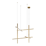 Люстра с 6-ю  пересекающимися цилиндрическими плафонами на тонких тросах Trumpet tube варинант исполнения - 6 | Loft Concept в Уфе