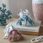 Статуэтка голубой рак с белой раковиной Marine Accessories варинант исполнения - 6 | Loft Concept в Уфе