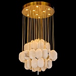 Люстра с овальными подвесками из натурального камня Spatial Composition варинант исполнения - 1 | Loft Concept в Уфе