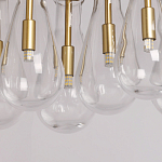 Люстра с 7-ю прозрачными плафонами из стекла в форме капли Lucid Rain  варинант исполнения - 8 | Loft Concept в Уфе